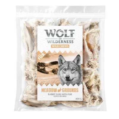 Wolf of Wilderness kaninöron med päls 800 g (ca 40 st)