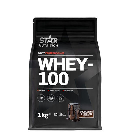 Whey-100 Vassleprotein 1 kg Double rich chocolate