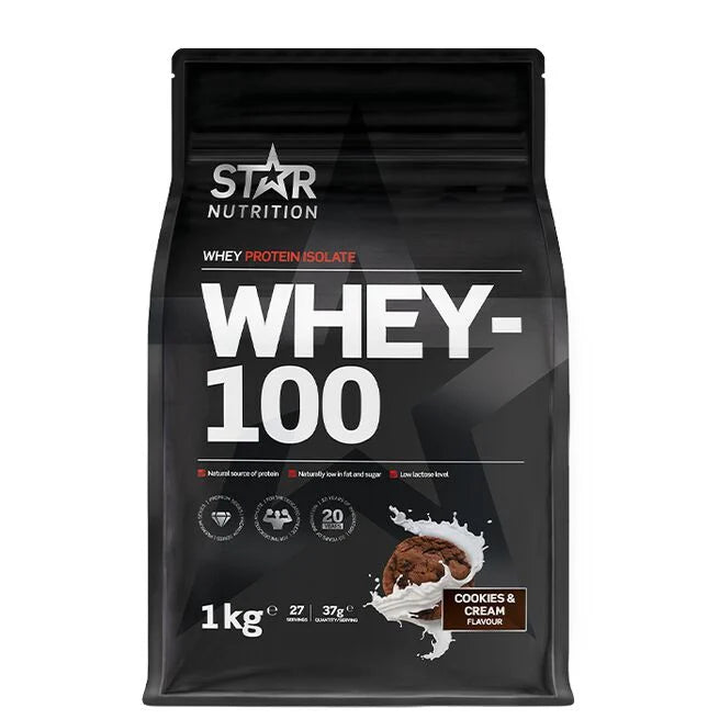 Whey-100 Vassleprotein 1 kg Cookies and Cream