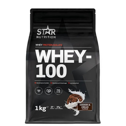Whey-100 Vassleprotein 1 kg Cookies and Cream