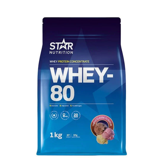 Whey-80 Vassleprotein 1 kg Triple Classic Ice Cream Limited Edition