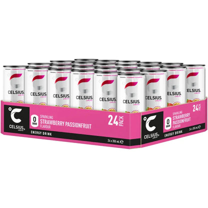 24 x Celsius 355 ml Strawberry Passionfruit