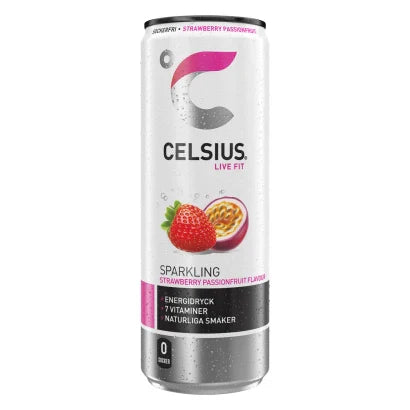 24 x Celsius 355 ml Strawberry Passionfruit